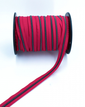 Endlosreißverschluss metallisiert fuchsia/ titan (1m)